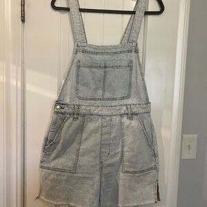 WeWoreWhat Denim Short Overalls - size M
